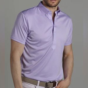 Collars & Co. Oxford Button Down Collar Polo Lavender XL